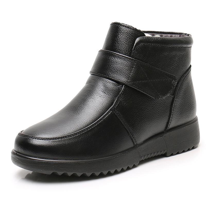 Cotton Shoes for Women 2026 Winter Middle aged and Elderly Women's Shoes with Velvet Cotton Short Boots for Women's Shoes