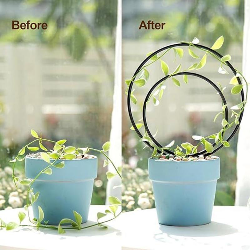 3Pcs Circular Metal Plant Trellis for Climbing Plant Indoor House Plant Support Trellis for Garden Potted Plant Support