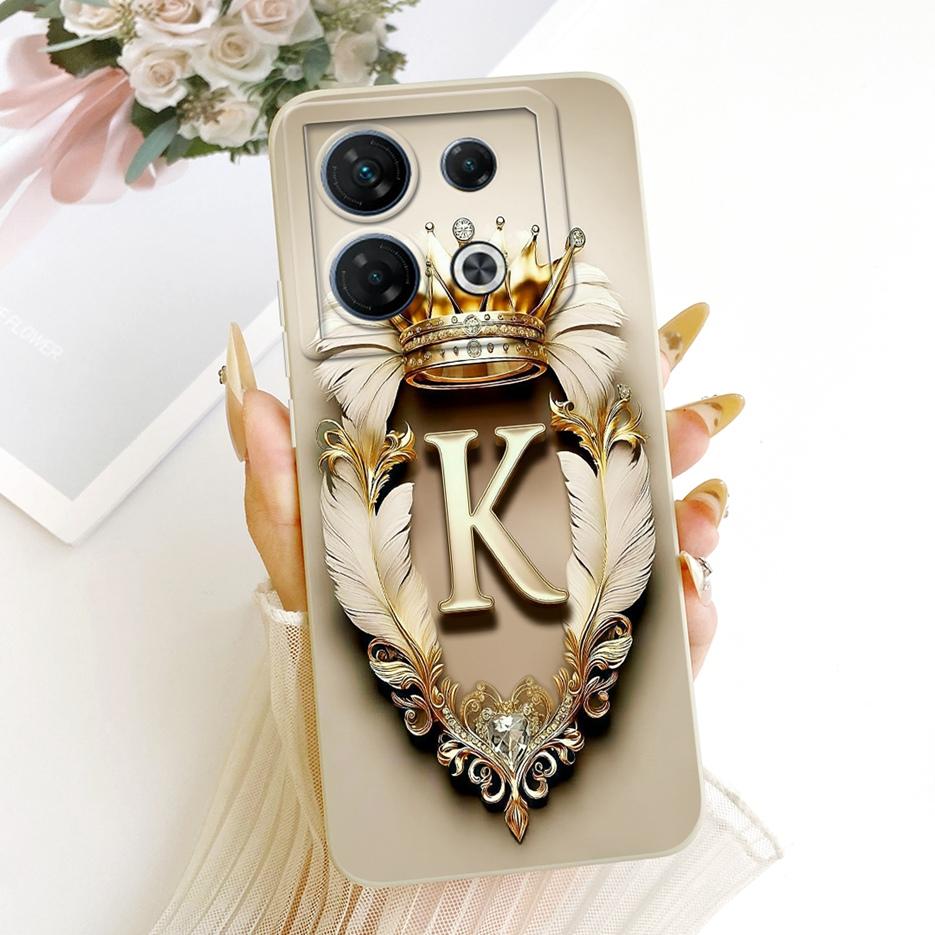 For Infinix GT 10 Pro 5G Case X6739 Cool Crown Letters Cover Soft Silicone Phone Case For Infinix GT 10 Pro GT10Pro Fundas Coque