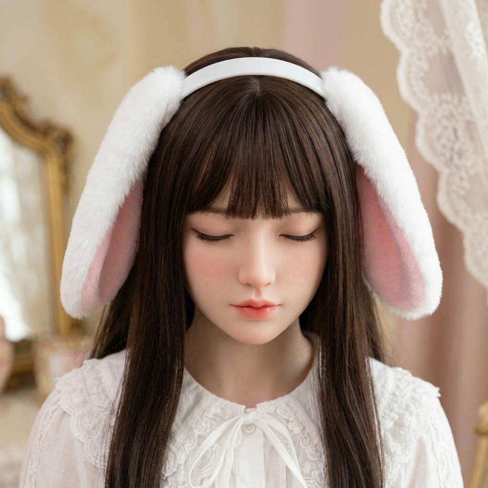 Lovely Soft Easter Rabbit Hair Hoop Fur Comfortable Plush Headwear Lop-eared Cute Bunny Ears Headband Cosplay