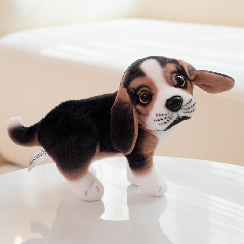 Simulation Dog Plush Toy Creative Realistic Animal Tilt Head Puppy Dolls Stuffed Soft Toys for Children Birthday Gift