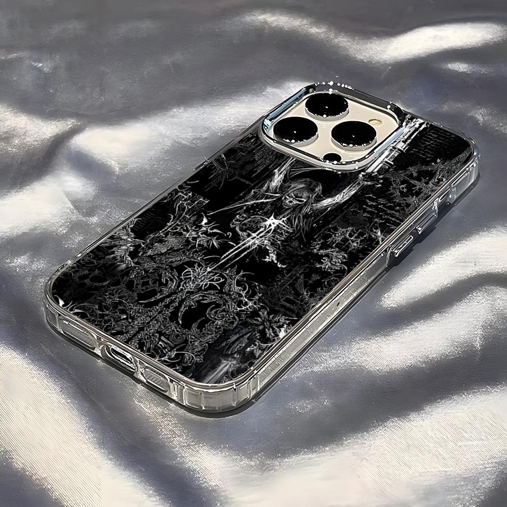 Angel Death Design Phone Case For IPhone 17 Pro Max 16 15 14 Pro Max IPhone 13 Pro Max 11 Plus Transparent Cover
