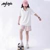 Women's Summer Solid Color Polo T-shirt & Quick-Dry Shorts Set