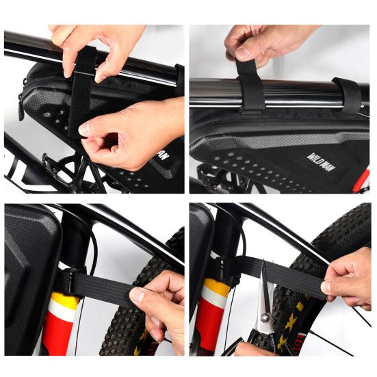 WILD MAN-ES19 Waterproof Hard Shell Front Tube Frame Bag for Road Bicycle