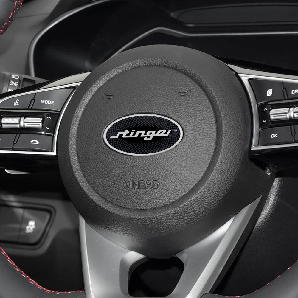 61 MM Decorazione Emblema Auto in Alluminio 3D Adesivo Centrale Volante Per KIA Sportage Ceed Sorento Cerato Optima GT STINGER Rio Soul
