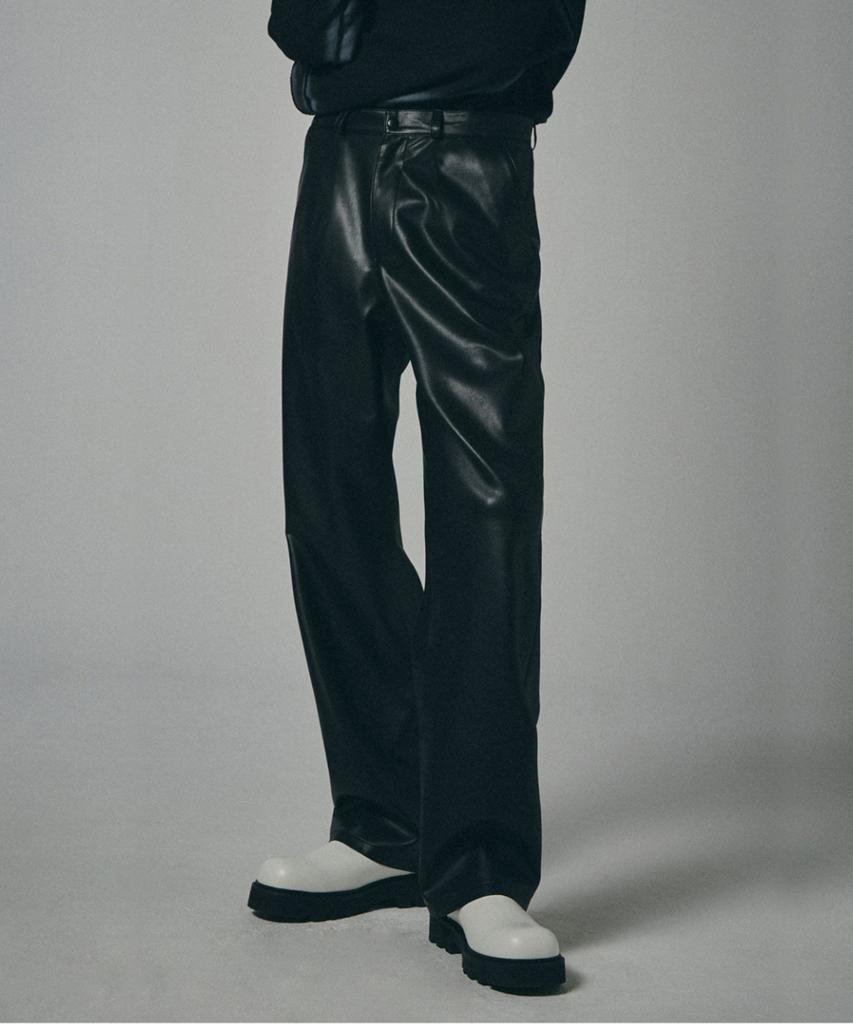 SPERONE Flow Line Leather Pants Men (Black)