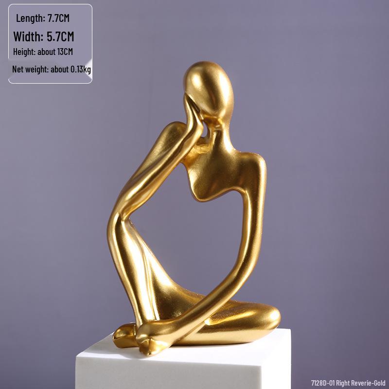 Abstract Resin Character Ornaments for Living Room and Desktop Decor