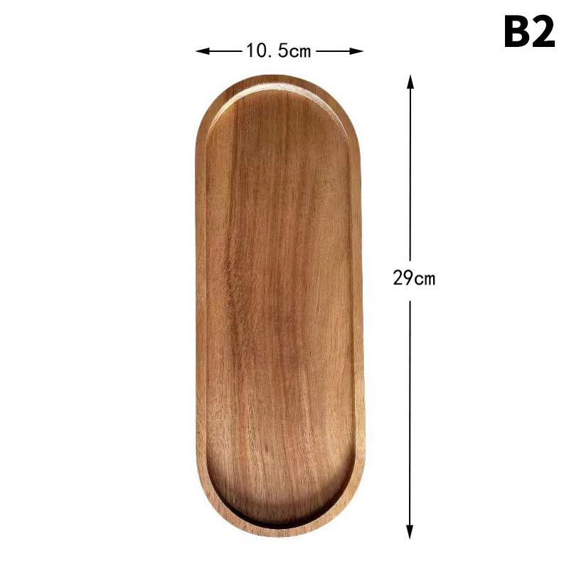 Tableware Solid Wood Dessert Plate Japanese-Style Wooden Tray Snack Plate