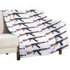AK-47, Kalashnikov Rifle Throw Blanket Warm Winter Decorative Decorative Sofas Winter Beds Blankets