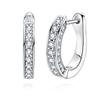 D Color 4mm 3cttw Moissanite Huggie Hoop Earrings 925 Sterling Silver Luxury Huggie Earring For Women