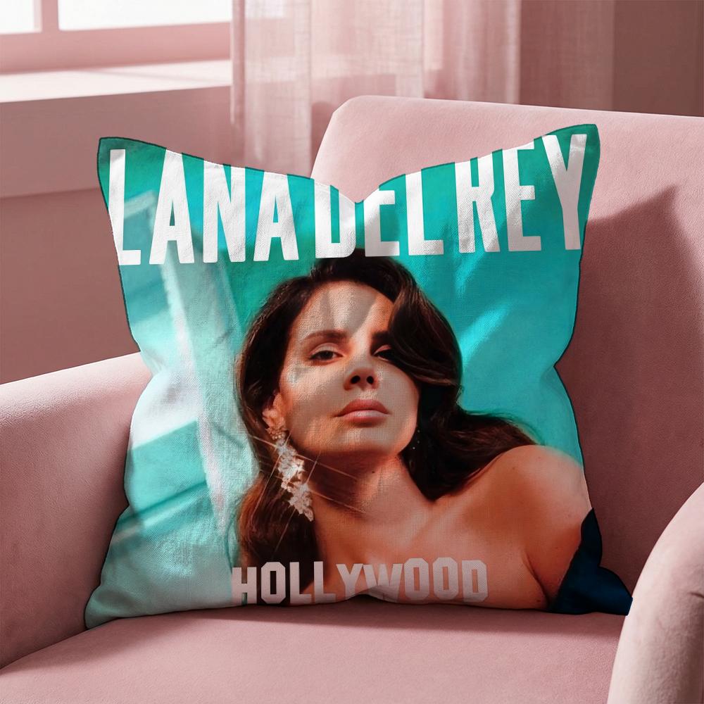 Singer L-Lana Del Rey Cushion Cover Multi-Scene Pillow Cover for Home & Car - Reversible, Soft & Durable for Daily Use