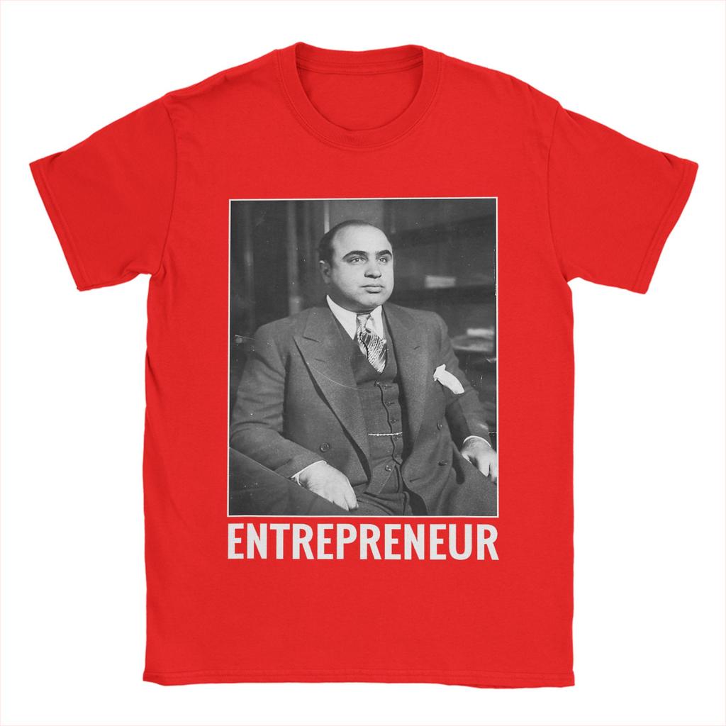 Capone Hustle Herren Schwarz Gangster Baumwolle T-Shirt Für Männer Sommer Vintage T-Shirts Rundhals Beliebtes T-Shirt Oversize Print Tops