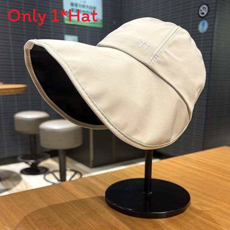 Cappello Protettivo Solare da Donna con Ampio Bordo Pieghevole in Poliestere Cappello Estivo da Sole