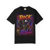 Rock N Roll Skeleton Guitar T-Shirt | Retro Neon Concert Tee