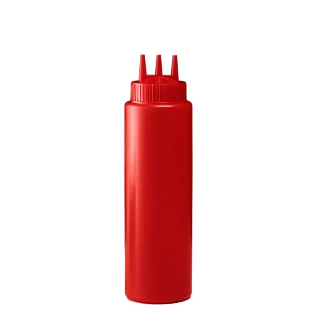 350/450/650ML Plastic Salad Dressing Seasoning Condiment Jars 3 Nozzles Squeeze Sauces Bottle Squeezable Graduated Bottle