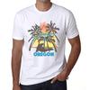 Men’s Vintage Tee Shirt Graphic T Shirt Summer Triangle Oregon White