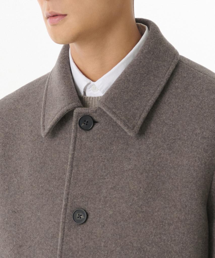 Musinsa Standard Wool Blend Oversized Short Balmacaan Coat [Taupe]