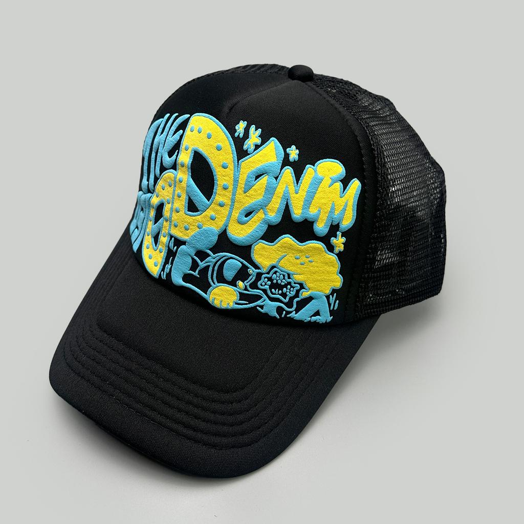 New Unisex Interesting 3D Printed Letter Baseball Hats Sunshade Cartoon Breathable Color Block Trucker Caps Mesh Versatile Ins