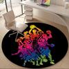 1PC Basketball Players Office Round Area Rug, Indoor Mat Suitable ForOffice, Under Office Chairs Bedroom Living Room Home Decor, Room Deco G014