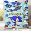 Retro S-Sonic Cartoon Game Flannel Blanket,Ultra Soft Warm Plush Throw for Home Bedroom Bed Sofa Cover Camping Picnic gift