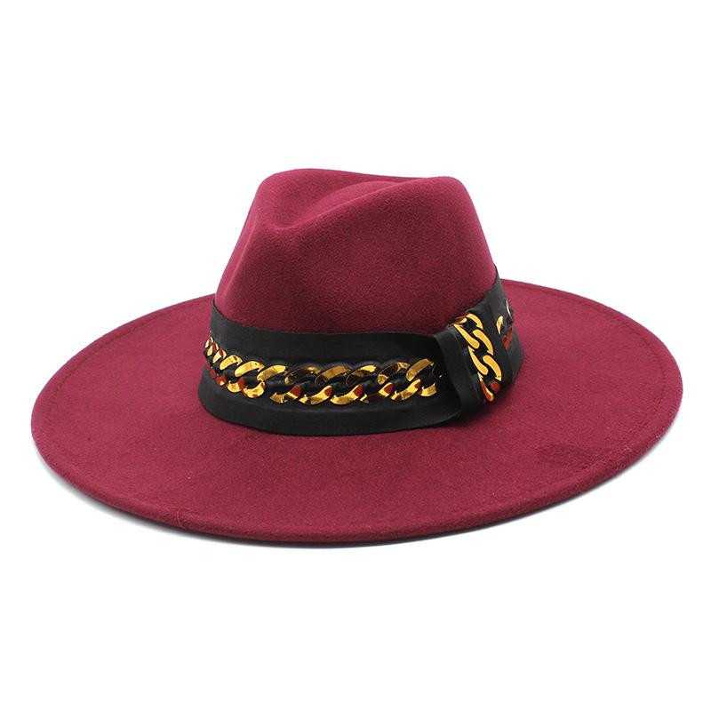 Pălărie înaltă exotică cu boruri largi de 9,5 cm Accesorii etnice Pălărie de jazz Pălărie din pâslă de cașmir Pălărie pentru domn și doamnă