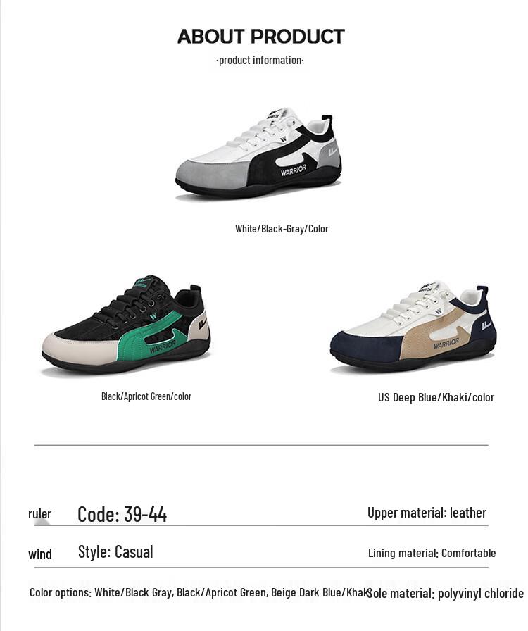 Warrior Men's Breathable Slip-on Casual Sneakers