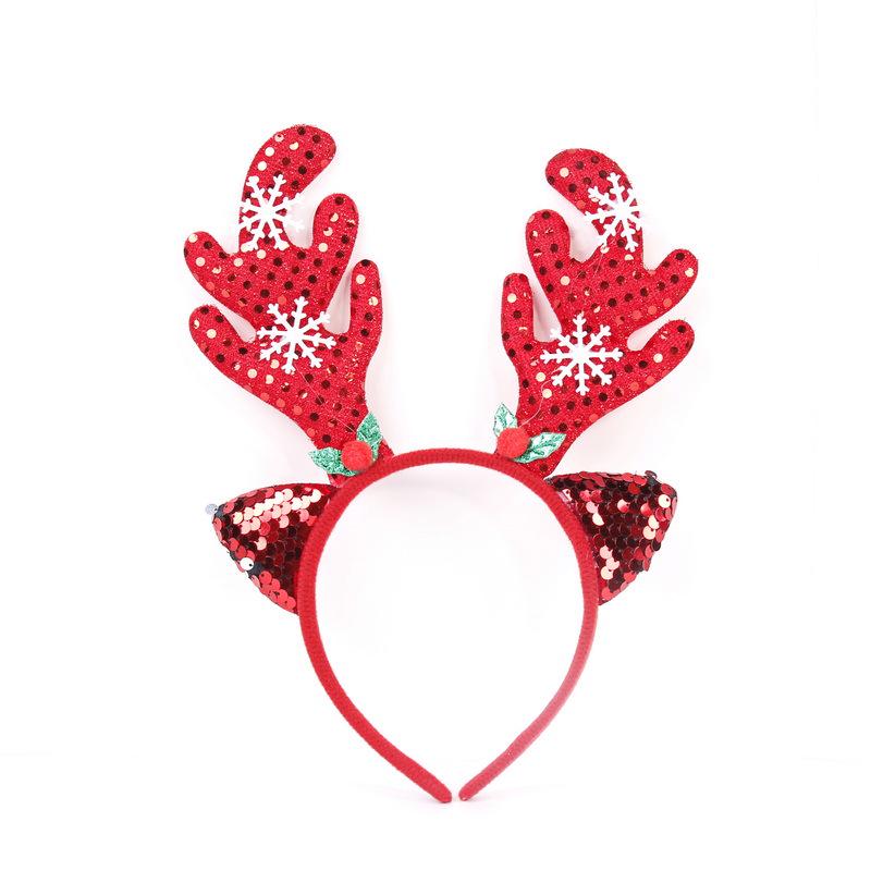 Christmas Party Headband: Antler & Snowman Design for Adults and Kids