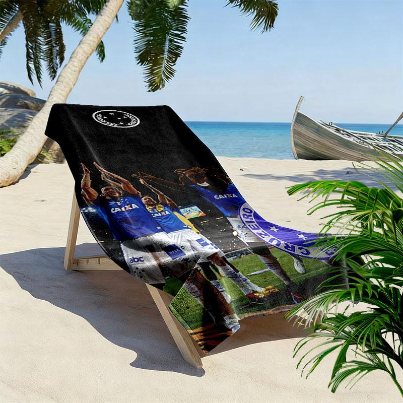 Cruzeiro Esporte Clube Print Beach Towel, Large Soft Quick Dry Towel for Beach Camping Swimming