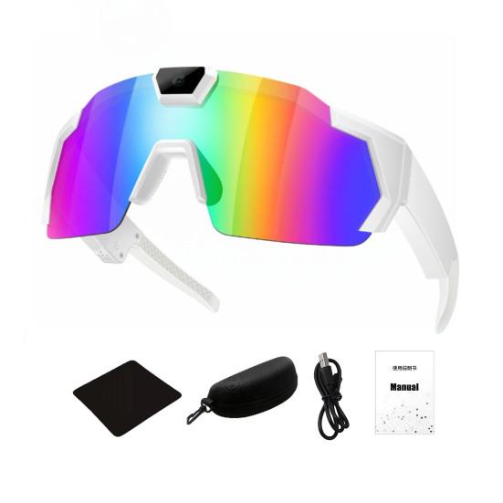 POV-Brille mit Speicherkarte 4K Intelligente Baseball-Sonnenbrille mit Kamera Fotos Audios Videos Aufnahme Leichtgewichtige Herren Damen Kamera Tragbare Brille
