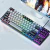 H87 Real Mecanic 87 taste Axa verde Tastatură cu fir Computer Notebook Birou extern Jocuri electronice 9 tipuri de lumini RGB