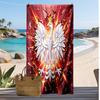 Serviette de Plage Imprimé Football Pologne Séchage Rapide Super Absorbante Douce Serviette de Bain pour Natation Plage Voyage Cadeau Souvenir