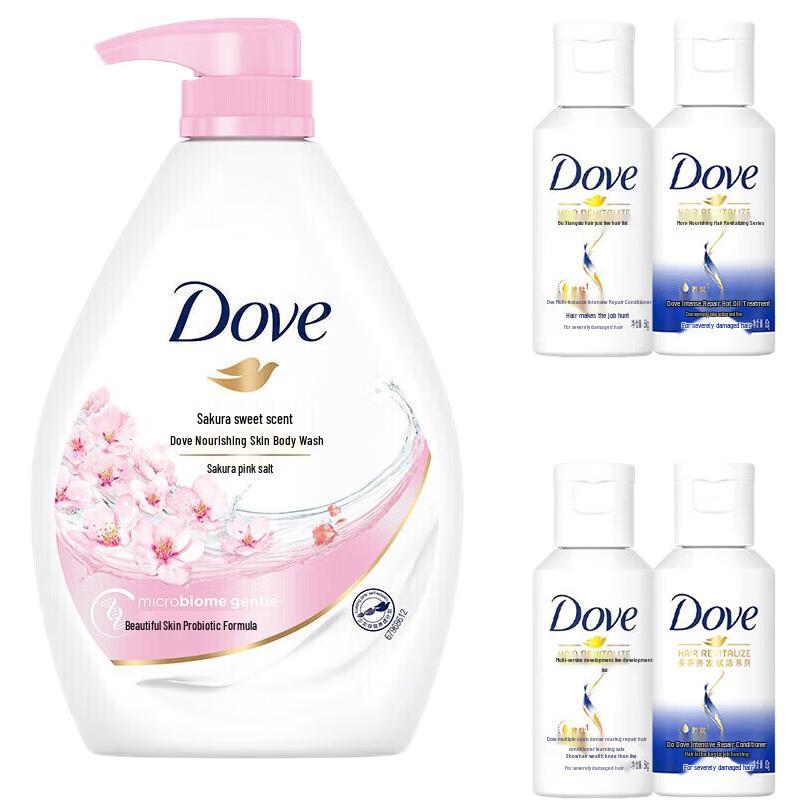 Dove Cherry Blossom Body Wash & Hair Care Set