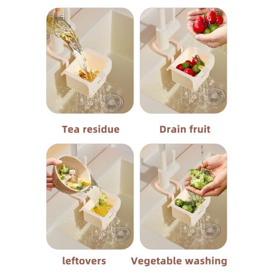 1/2Pcs Drain Basket Sink Food Catcher Detachable Easy To Clean Simple Installation Compact Kitchen Sink Strainer Basket