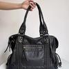 Trendy Large Capacity Washed Shoulder and Crossbody Tote Bag for Women