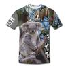 Streetwear Koala Hip Hop Series 3D Bedrukt T-shirt Heren Animal Tees Casual Outfit Zomer Korte Mouw T-shirts