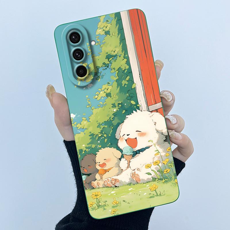 For Samsung Galaxy A37 A57 5G Case Fashion Simplicity Oil Painting Flower Silicone Soft Casing New Design Shockproof Back Cover