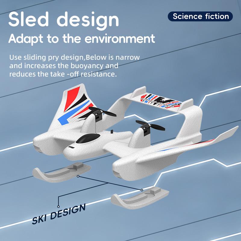 Bm21 Remote Control Gliding Waterproof Gyro Stable Rc Aircraft Boat Epp Foam Land And Water Flight Fixed-Wing Aircraft Toy Gift