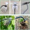 Uprooting Weeding Tool Garden Rake with Long Handle High Strength Polished Surface Weed Remover Tool Garden