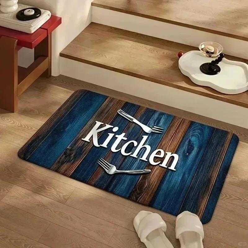 1 Stück Katzenmuster Küchenteppich Rutschfeste Fußmatten Pop-Design Badezimmerteppich Badematte Teppich für Zuhause Spüle Wäsche Dekor