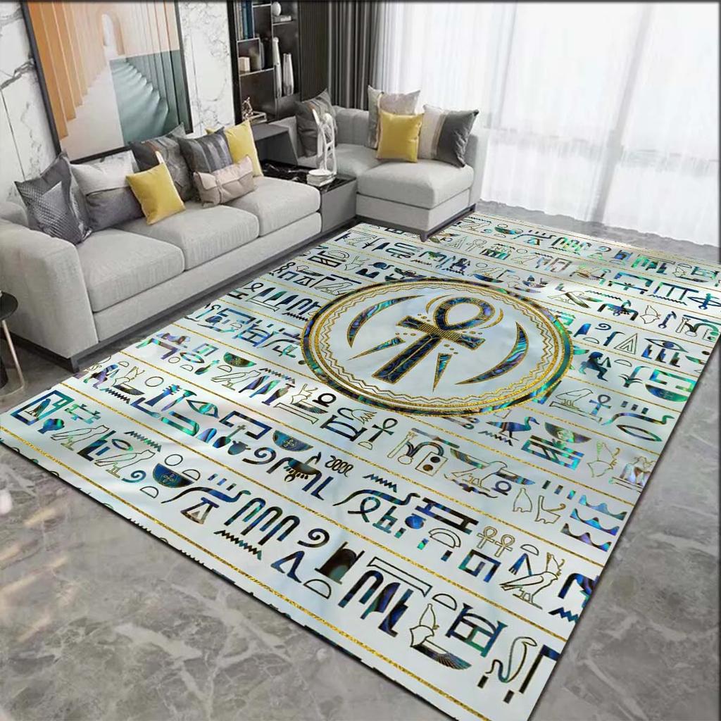 Altes Ägypten Teppich Gott Ägyptische Katze Anubis Teppiche für Wohnzimmer Schlafzimmer Teppich Rutschfeste Fußmatten Haushaltsbereich Matte Dekor