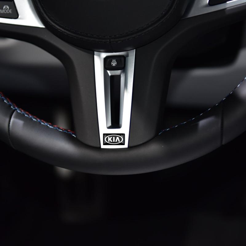 2/5/10Pcs Carbon Fiber Steering Wheel Car Logo Emblem 3D Stickers For KIA Rio Ceed Sportage Cerato Soul Sorento Flip R K2 K3 K5 K6 K7 K8 Soul