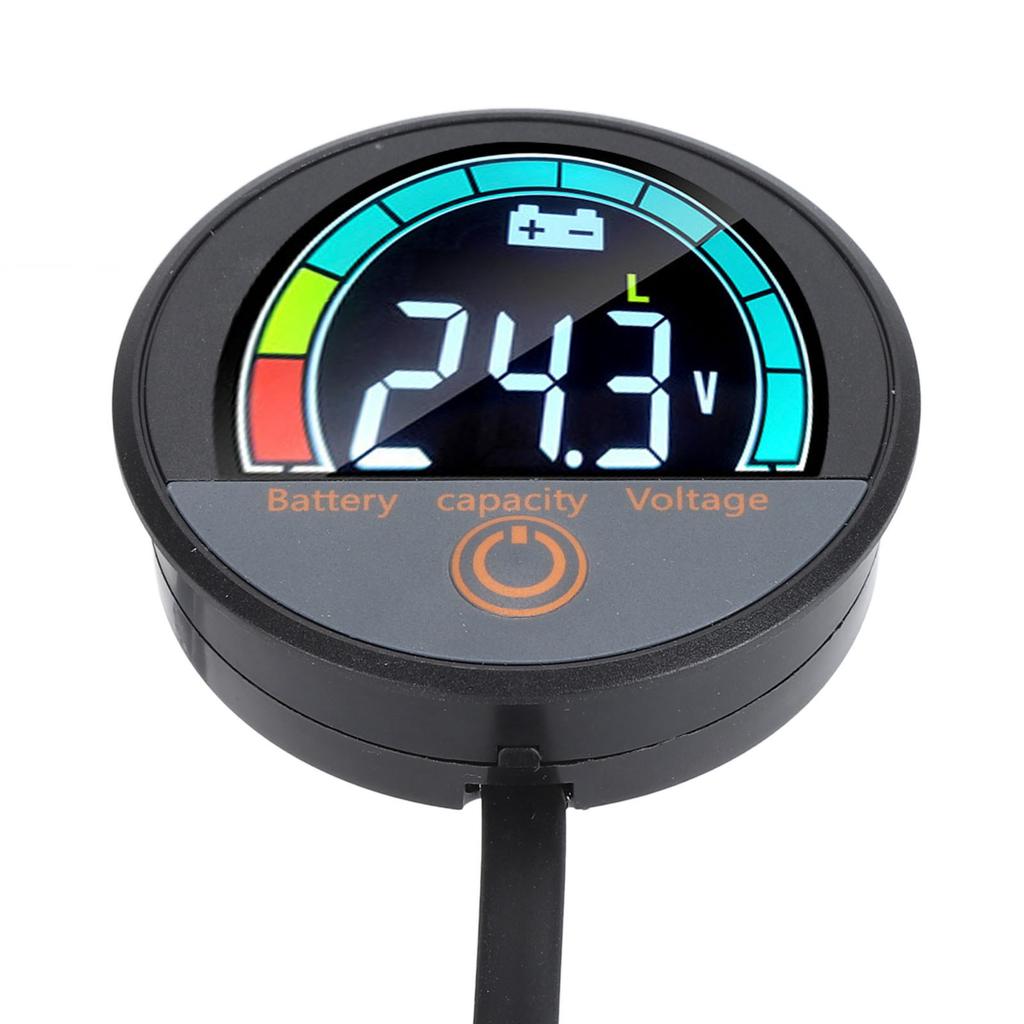 Contor de Energie Rotund Montare Îngropată Afișaj LCD Digital Monitor Capacitate Baterie Tensiune pentru