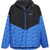 Nike Therma-Fit Miler Repel Run Division Huvförsedd Dragkedja Logga Löparjacka Unisexjacka Svart Blå DD6103-011