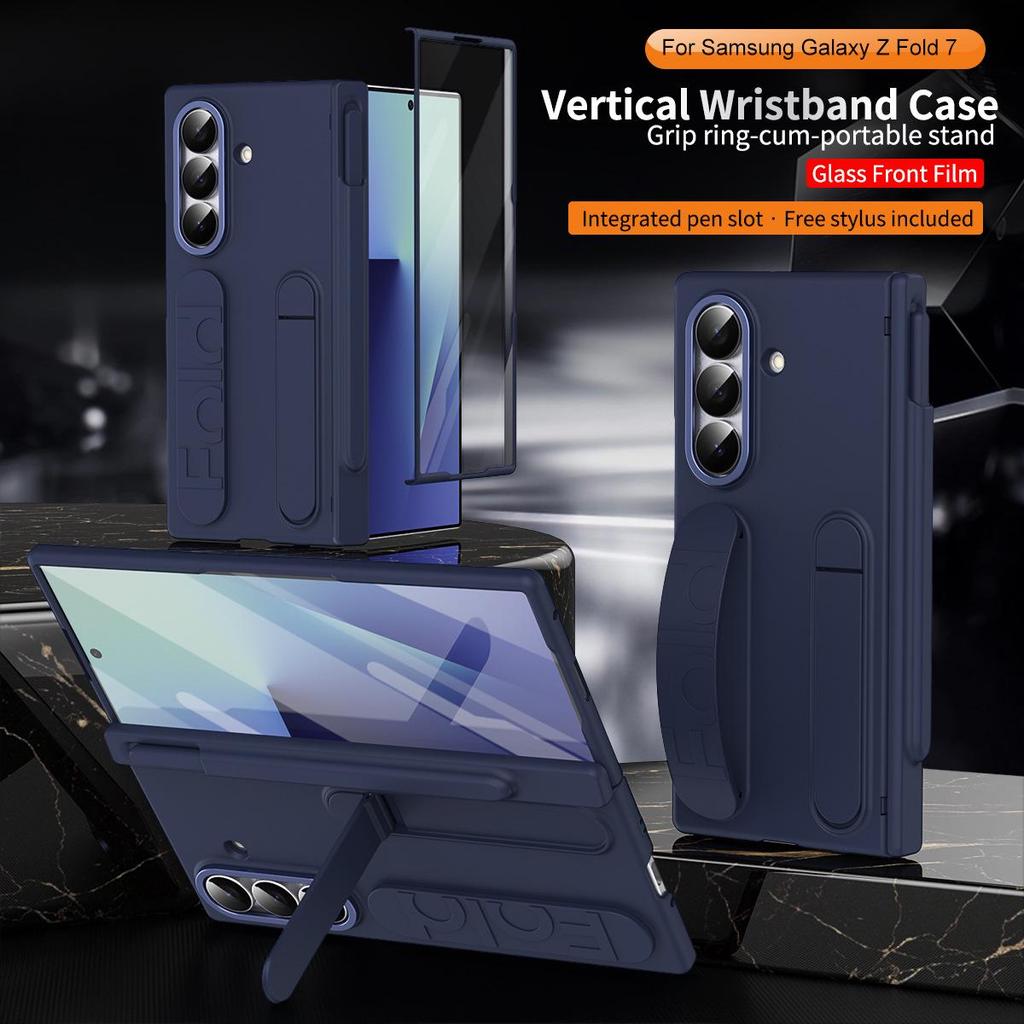 Capa Anti-Queda com Porta-Caneta e Alça de Pulso para Samsung Z Fold 3-7