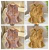 Autumn Retro Frog Button Vest for Middle-aged and Elderly Women - Chinese National Style Round Neck Top