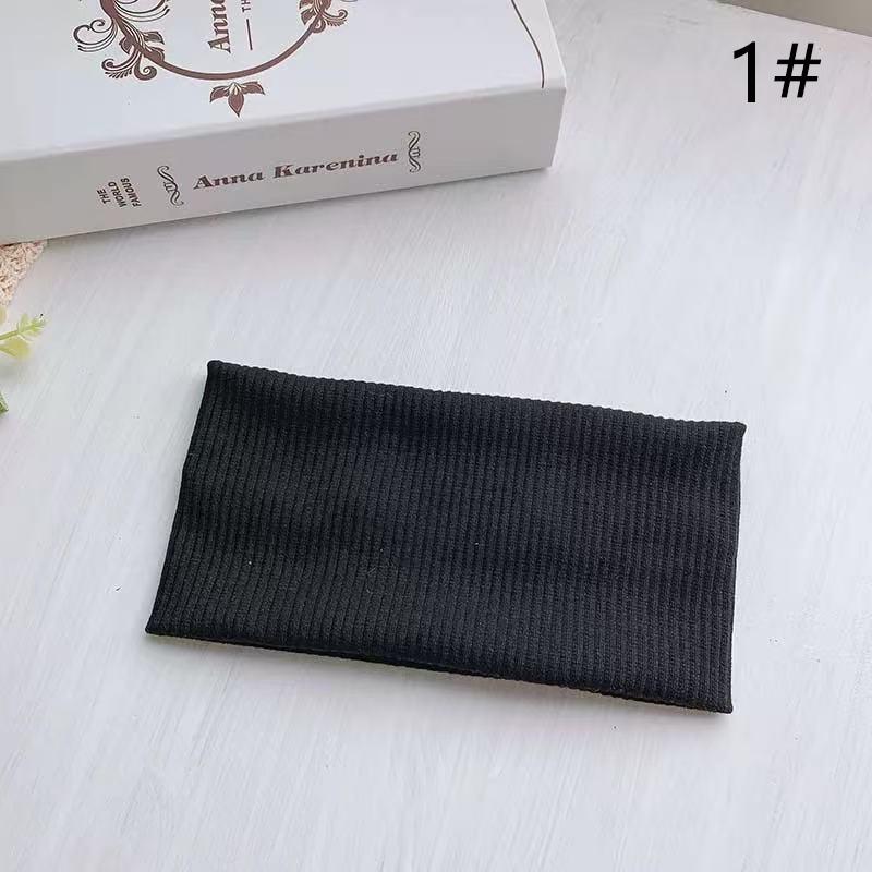 9003SASAACCWide Brim Stretch Headband Female Face Makeup Spring Net Sports Knit Soft Headband Wrap Warm Crochet Women