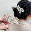 Mno penteado de casamento cocar grampo de cabelo de pérola coque