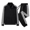 Pantaloni largi de jogging pentru bărbați de primăvară și toamnă, set de îmbrăcăminte sport, set cardigan cu guler înalt, îmbrăcăminte sport