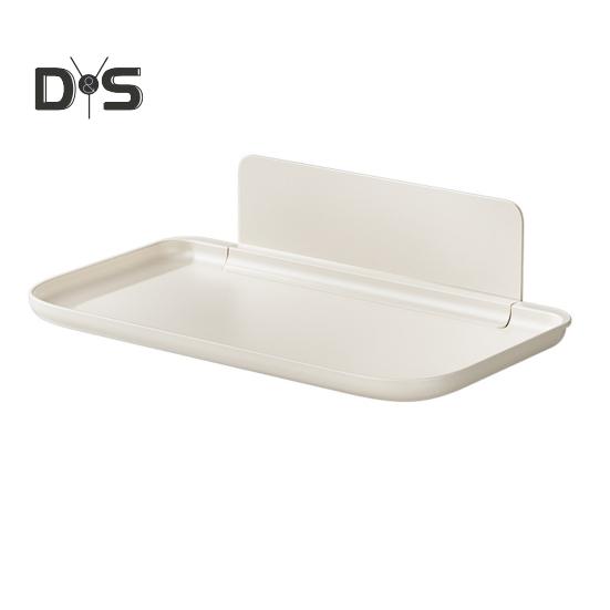 Storage Rack Wall Mounted Bathroom Organizer Tray Strong Load-bearing Foldable Design Storage Tray Towel Holder