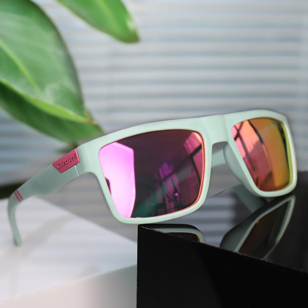 Polarized Sunglasses for Men and Women Classic Square Frame Glasses for Driving Fishing and Golf Unisex